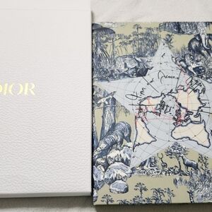 Dior Starry World Map Journal in Blue and Cream